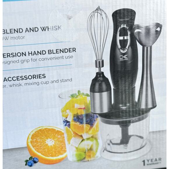 3-in-1 Immersion Blender, Chopper, and Mixer, Black - Picture 4 of 6